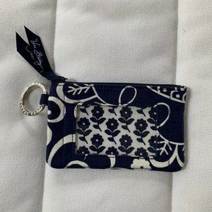 Vera Bradley Zip ID Case Twirly Birds Navy